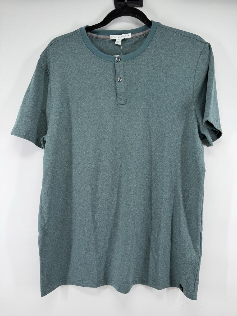 Threads 4 Thought Men's Medium Blue Luxe Jersey 3 Button Henley NWT